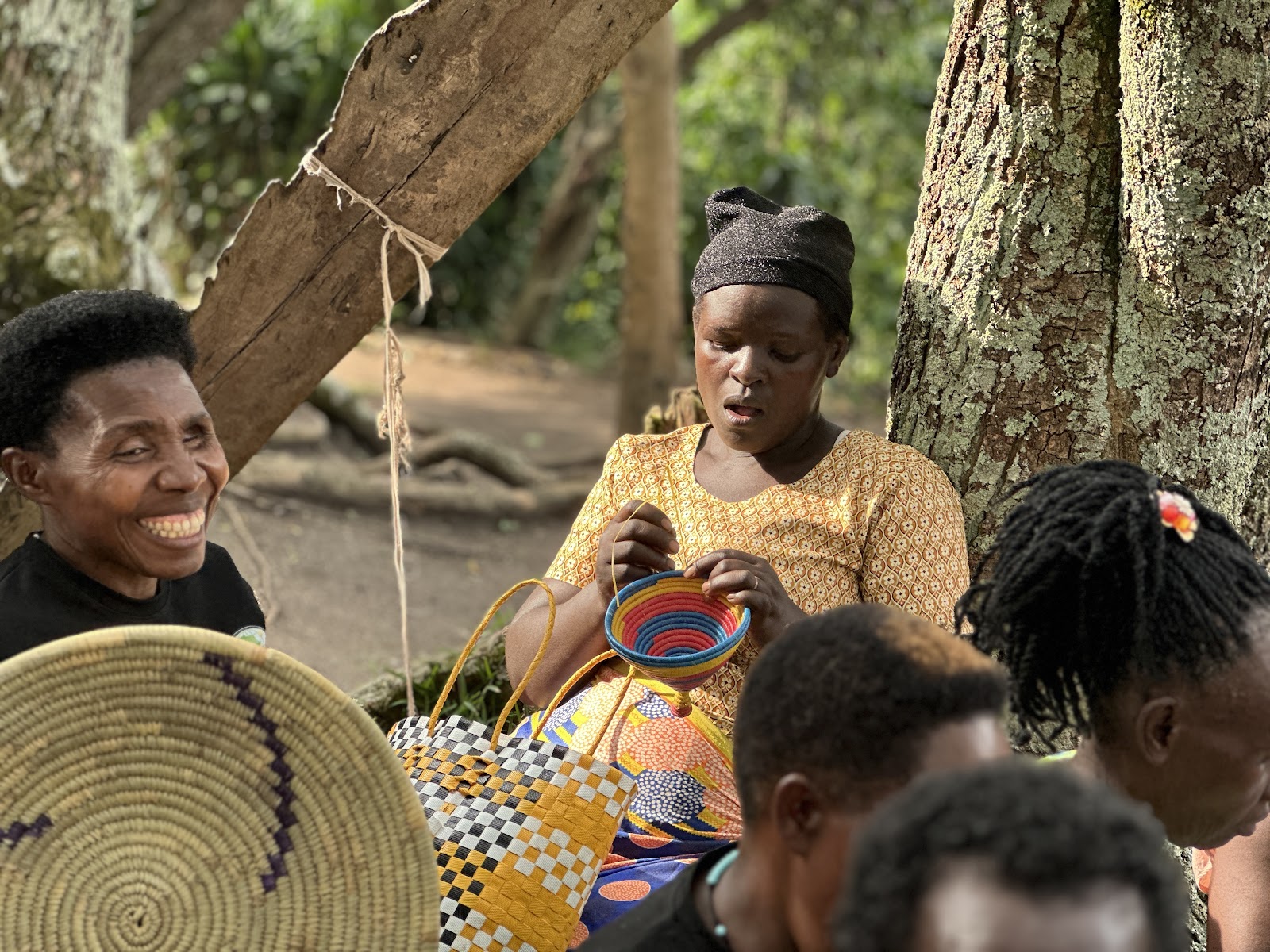 Community members standing together